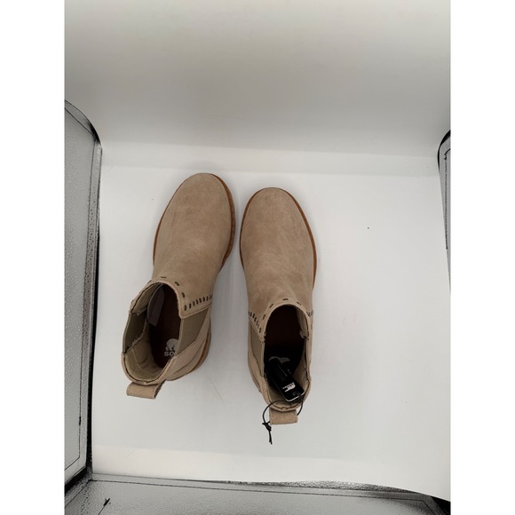Sorel Lennox Chelsea Waterproof Suede Boots Ancient Fossil NL3698-251 Womens 8.5 - Picture 7 of 7